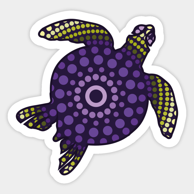 Purple Turtle Aboriginal Sticker by Food in a Can